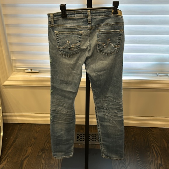 AG Embroidered ‘Stilt Cigarette Leg’ Denim Jeans - Picture 3 of 10